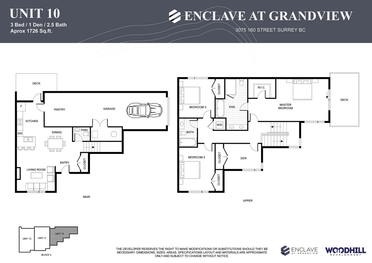 Unit 10 Floor Plan - Enclave at Grandview