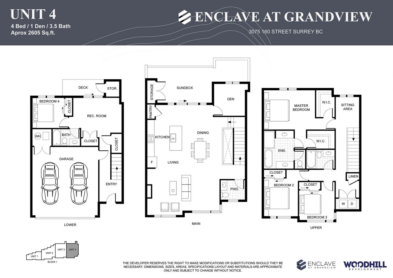 Unit 4 Floor Plan - Enclave at Grandview