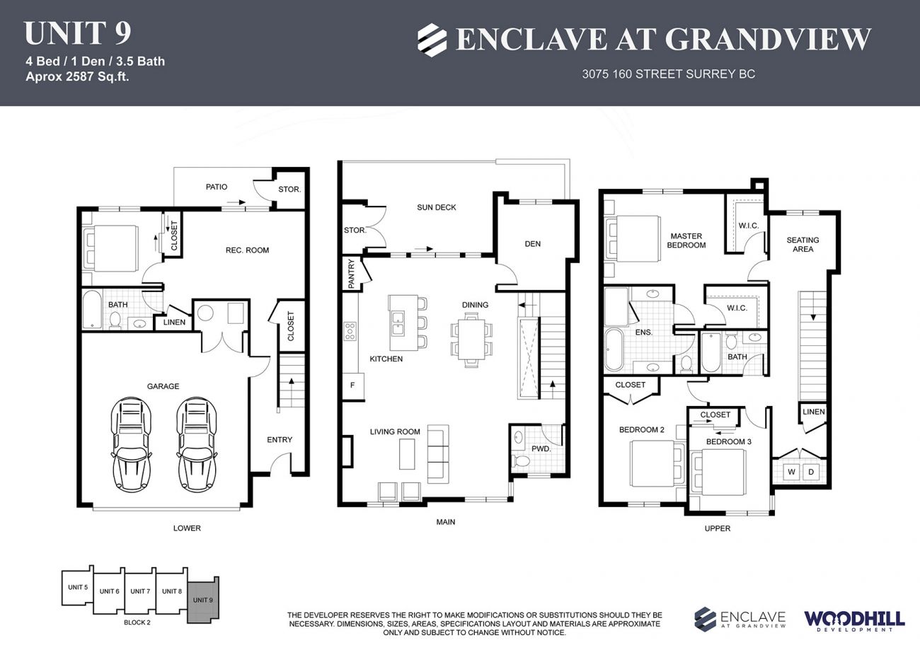 Unit 9 Floor Plan - Enclave at Grandview